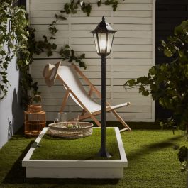 MONZA ALUMINIUM STREET LAMP BLACK H120 CM E27=25W IP44