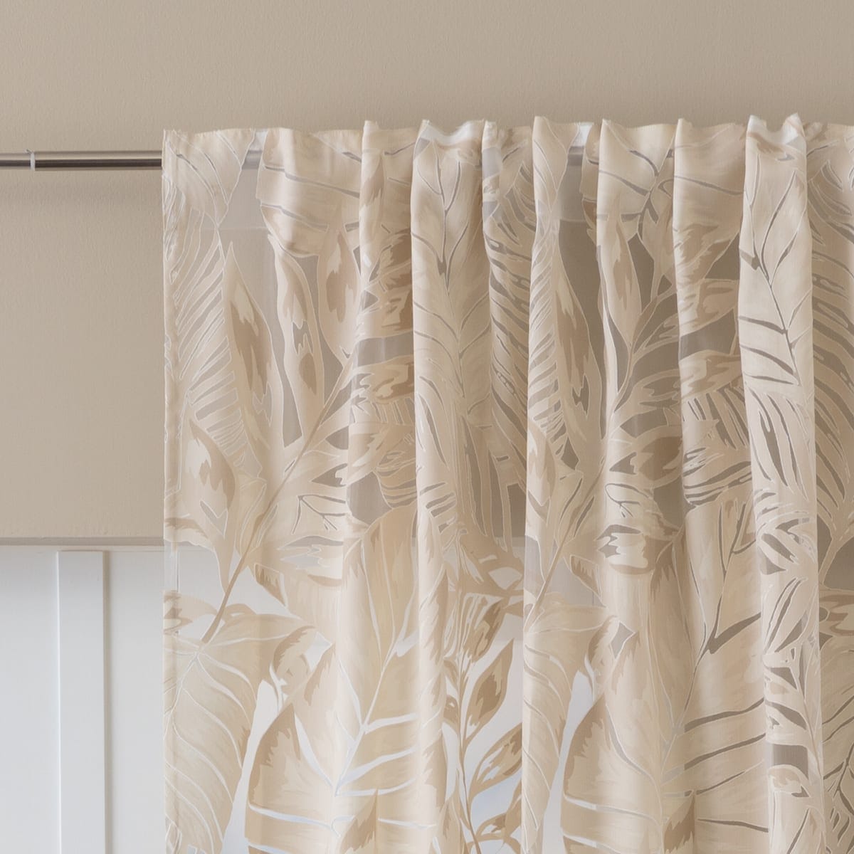 Bricocenter TENDA GIUNGLA BEIGE FILTRANTE 140X295CM PASSANTE NASCOSTO E FETTUCCIA