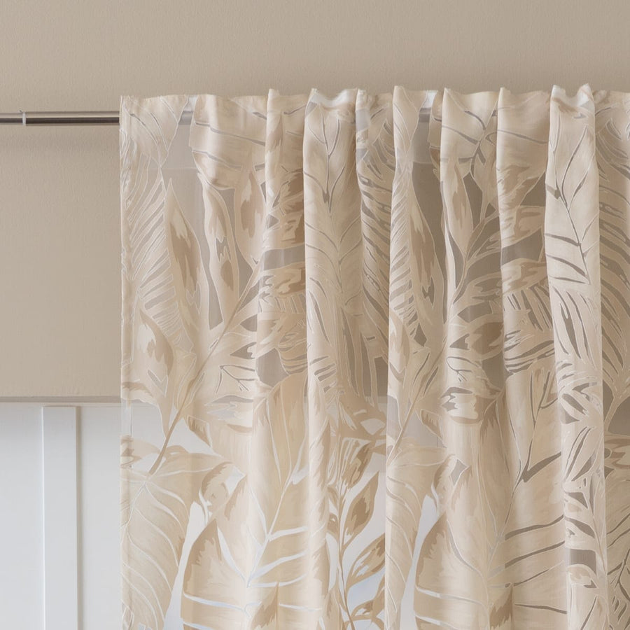 Bricocenter TENDA GIUNGLA BEIGE FILTRANTE 140X295CM PASSANTE NASCOSTO E FETTUCCIA