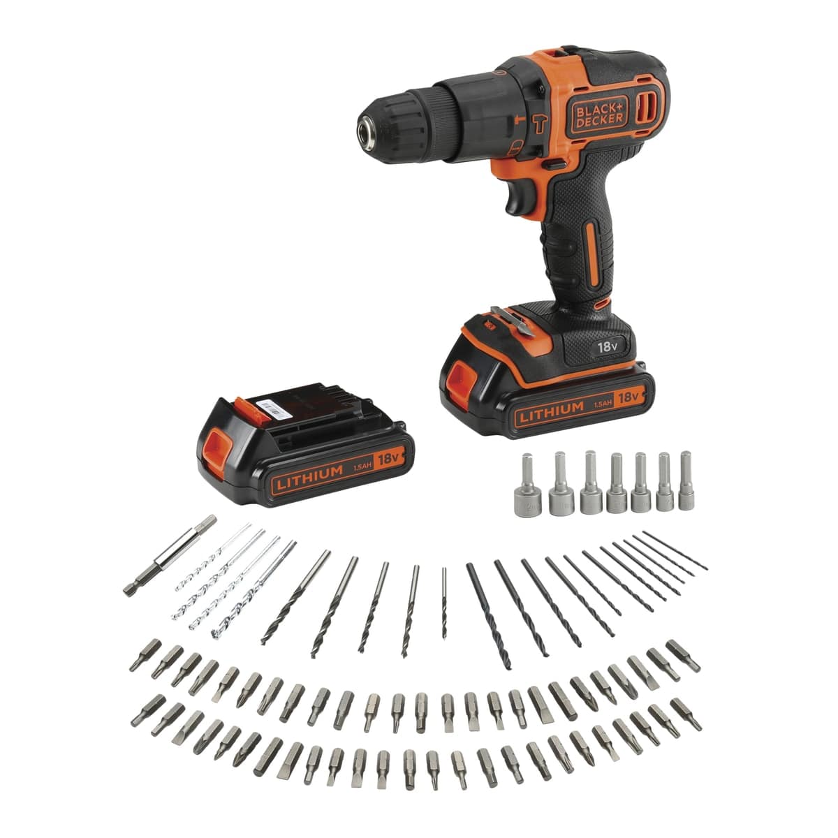 Bricocenter TRAPANO AVVITATORE A PERCUSSIONE 2 BATTERIE 18V LITIO IN VALIGETTA + 80 ACCESSORI