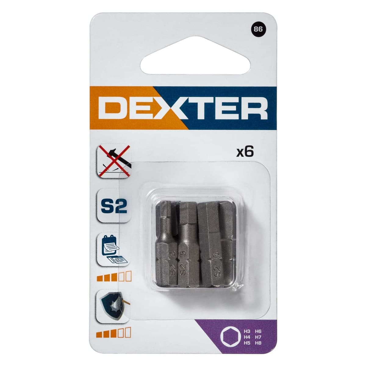 Bricocenter INSERT H3-4-5-6-7-8 25MM 6 PIECES DEXTER