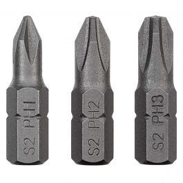 DEXTER 25 MM PH1 PH2 3-PIECE SCREWDRIVER BIT SET