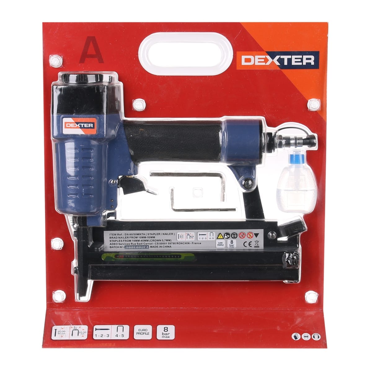 Bricocenter DEXTER MULTI-PURPOSE PNEUMATIC NAILER METAL BODY