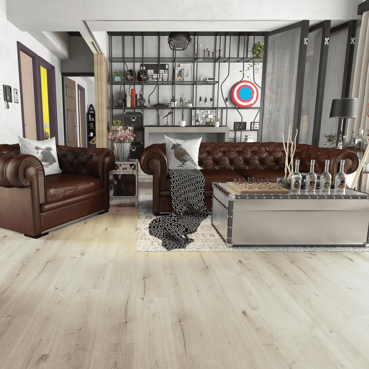 Pavimento spc light ro grigio nimes sp 4.5 mm con sottopavimento 2.20mq