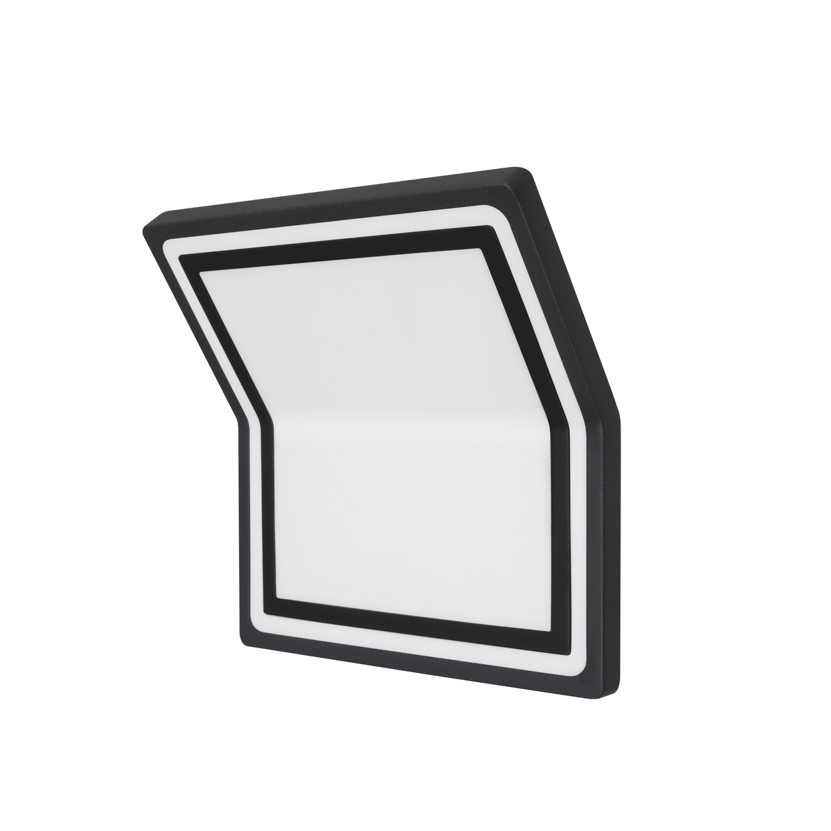 Applique rilievo alluminio nero led cct dimmerabile ip65