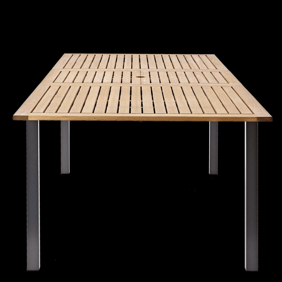 Bricocenter TAVOLO ALLUNGABILE ORIS NATERIAL 6-8 POSTI RETTANGOLARE ALU. TOP LEGNO 99X180-240XH75