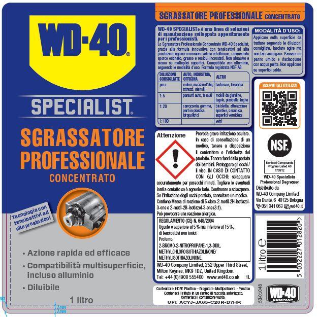 WD-40 professional concentrated degreaser, 1 litre, trigger spray