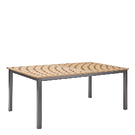 EXTENDING TABLE ORIS NATERIAL 6-8 SEATS RECTANGULAR ALU. WOOD TOP 99X180-240XH75