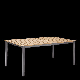 EXTENDING TABLE ORIS NATERIAL 6-8 SEATS RECTANGULAR ALU. WOOD TOP 99X180-240XH75