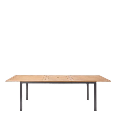 Bricocenter TAVOLO ALLUNGABILE ORIS NATERIAL 6-8 POSTI RETTANGOLARE ALU. TOP LEGNO 99X180-240XH75