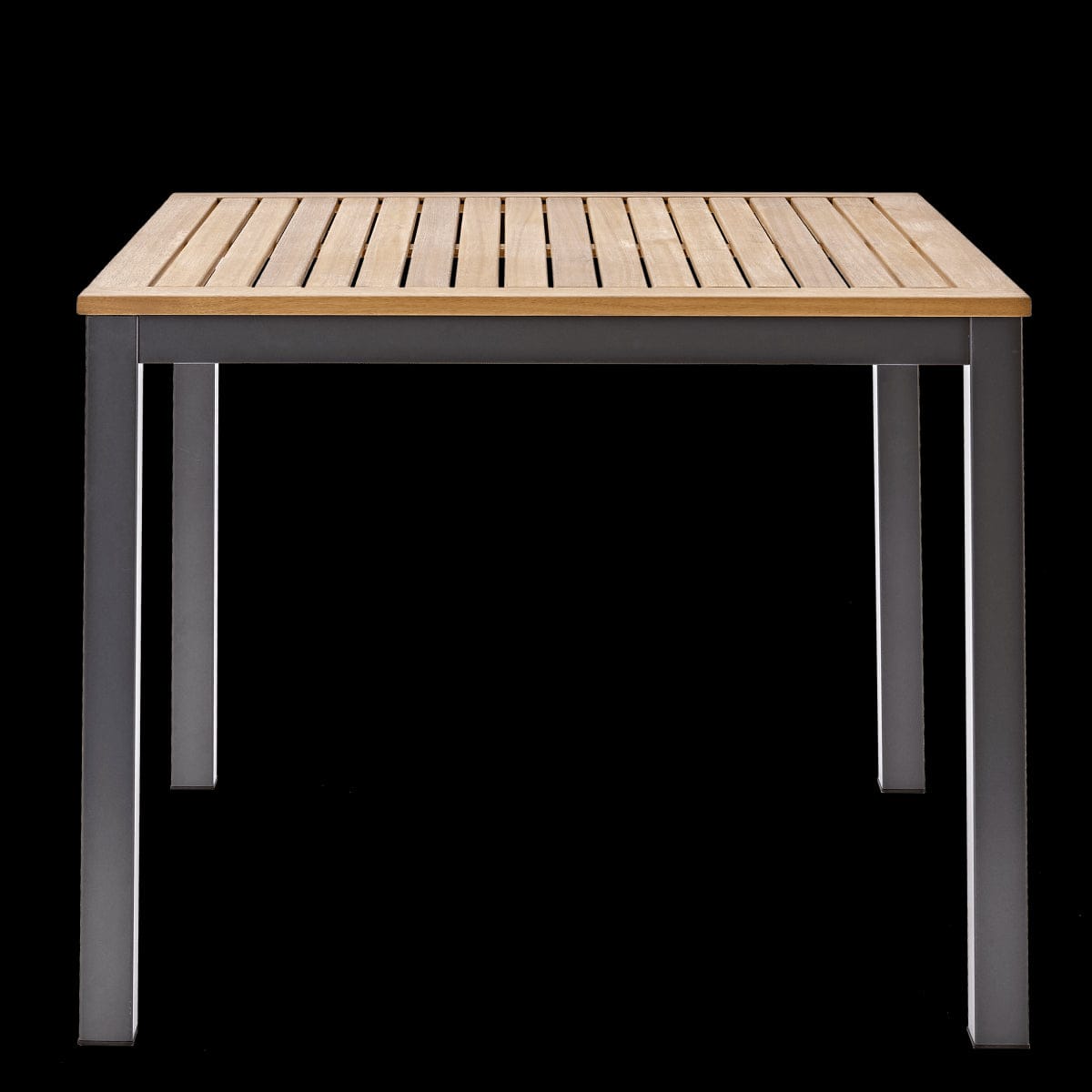 Bricocenter BRICOCENTER ORIS NATERAL TABLE 4 SPAINS ALU SQUARE. Eucalyptus wood top 89x89xh74.6