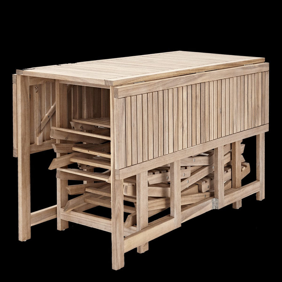Bricocenter BALCONY SET NATERIAL SOLIS Table with 4 chairs