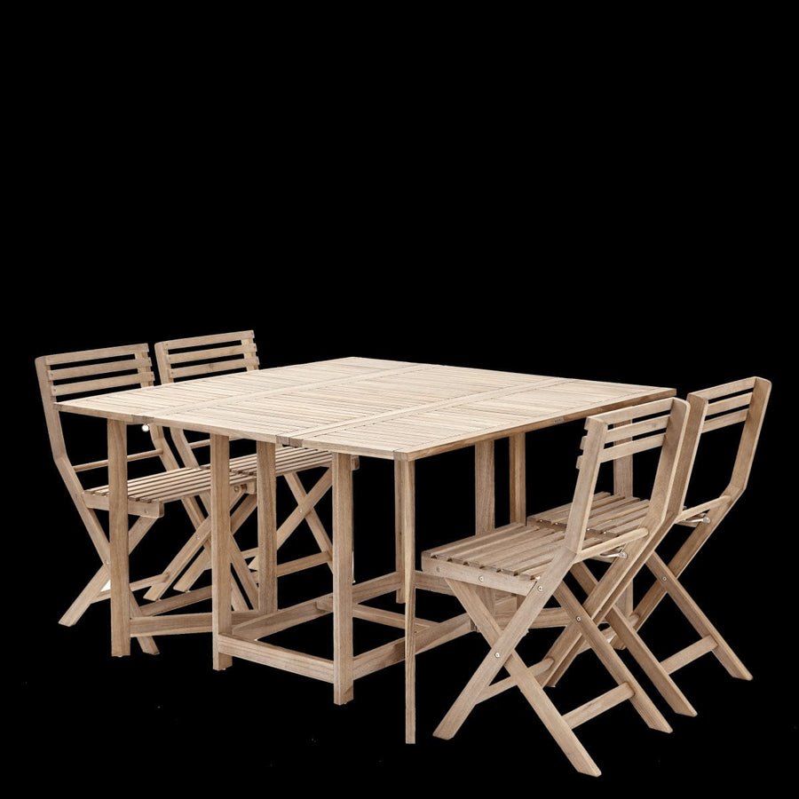Bricocenter BALCONY SET NATERIAL SOLIS Table with 4 chairs