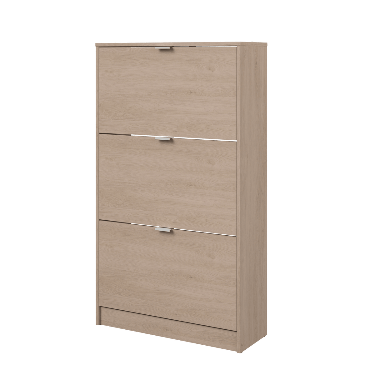 Scarpiera 3 ribalte doppia profondita' olmo 69x25x120 18 paia con piedini