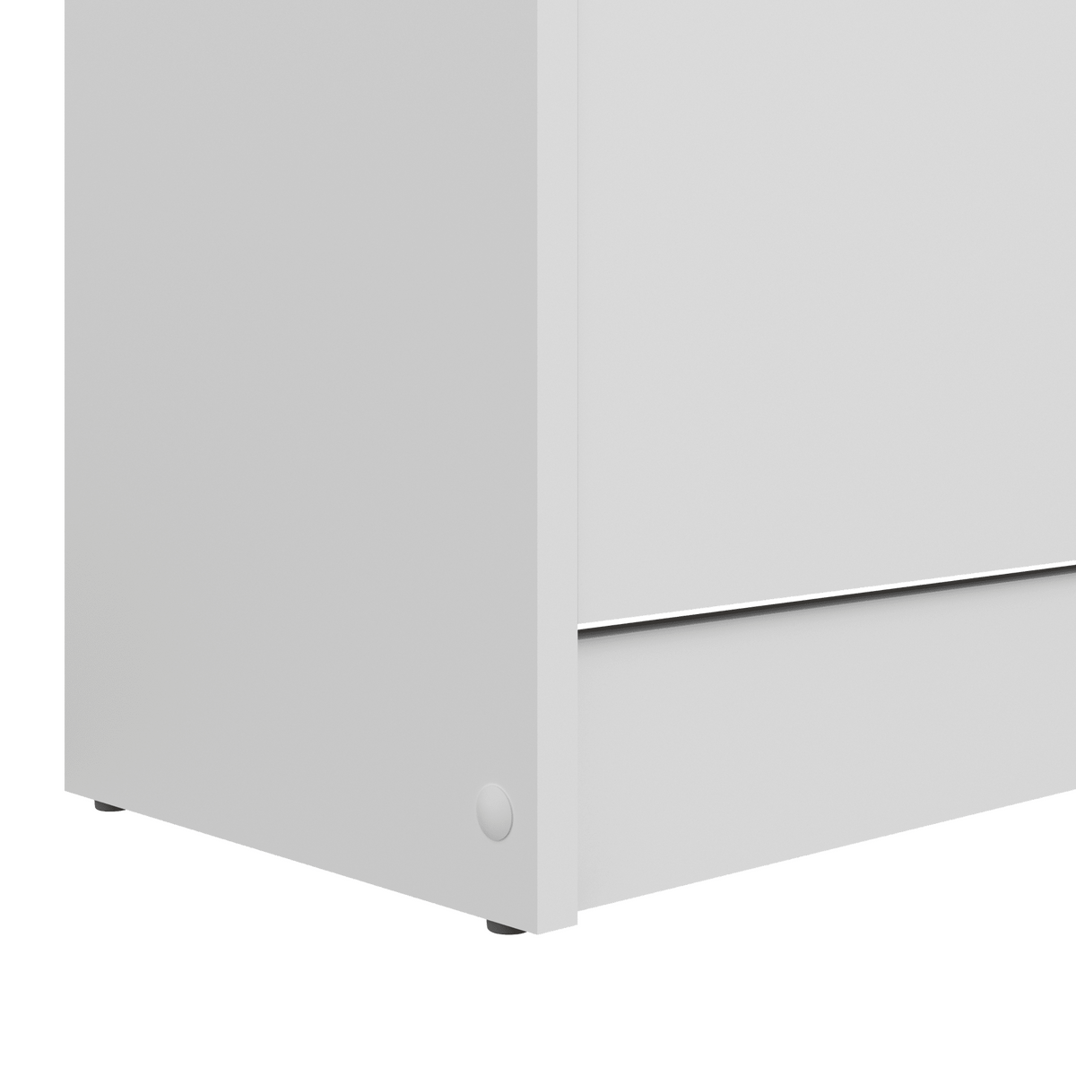 Scarpiera 3 ribalte doppia profondita' bianco 69x25x120 18 paia con piedini