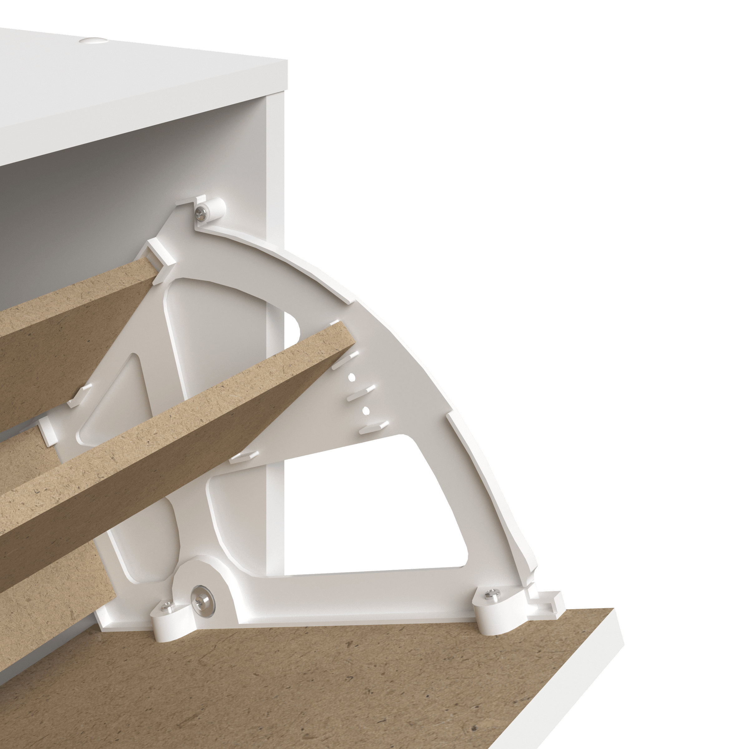White 3-door shoe rack, W60 x D24.9 x H112.5, holds 15 pairs