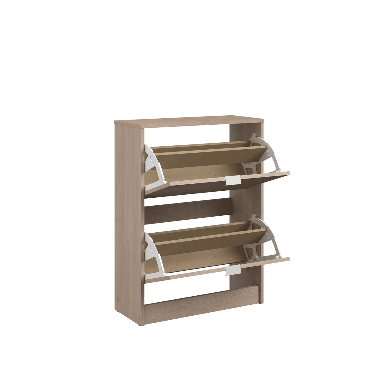 Scarpiera doppia 2 ribalte 12 paia olmo p60x25xh81 cm