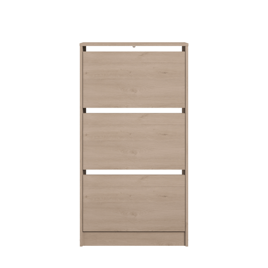 3-door elm shoe cabinet, 60 x 24.9 x 112.5 (h) cm, holds 15 pairs
