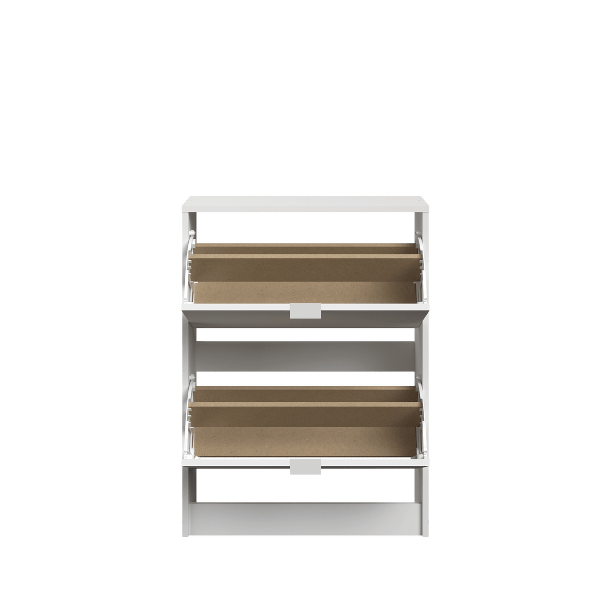 Scarpiera doppia 2 ribalte 12 paia bianco p60x25xh81 cm