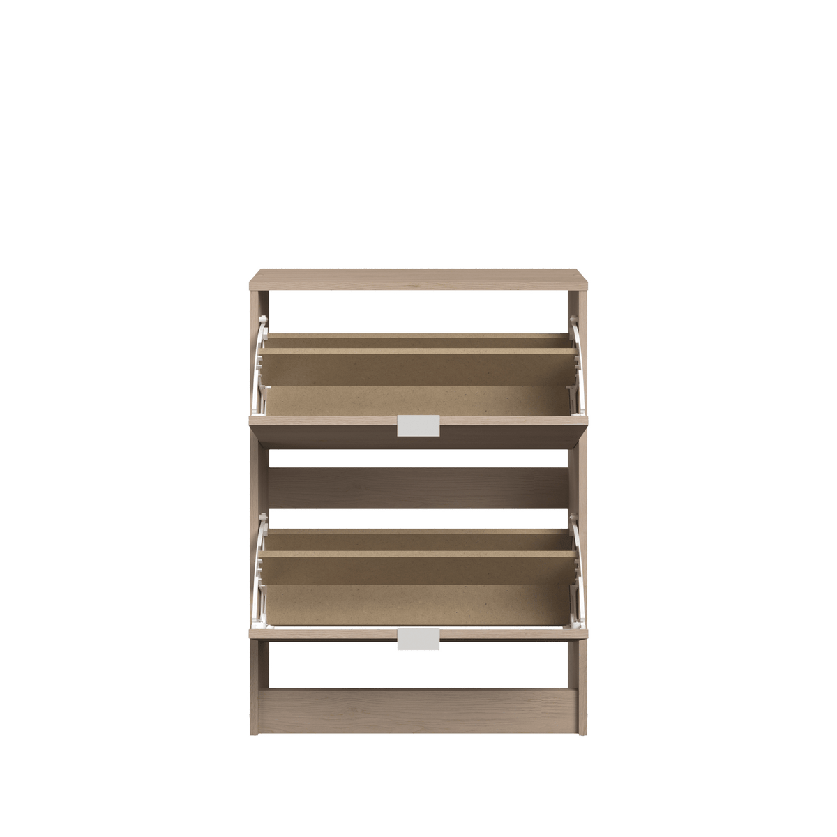 Scarpiera doppia 2 ribalte 12 paia olmo p60x25xh81 cm