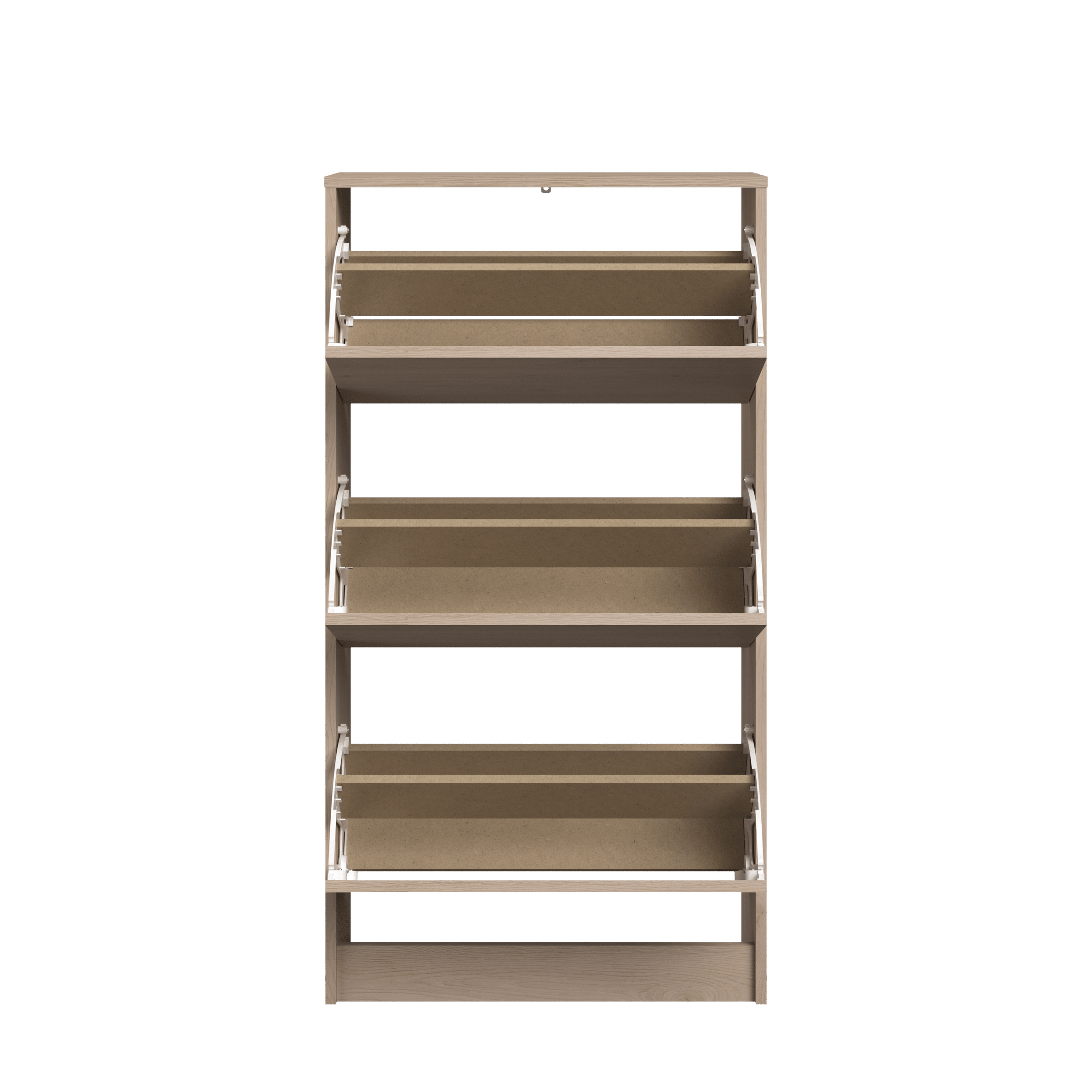 3-door elm shoe cabinet, 60 x 24.9 x 112.5 (h) cm, holds 15 pairs