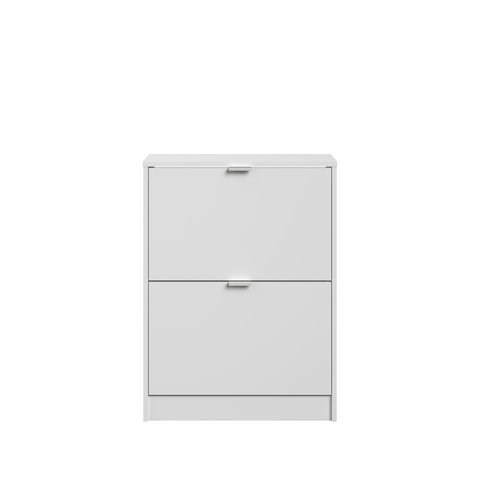 Scarpiera doppia 2 ribalte 12 paia bianco p60x25xh81 cm