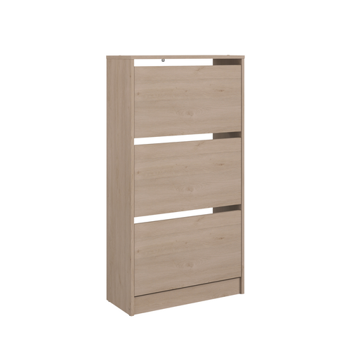 3-door elm shoe cabinet, 60 x 24.9 x 112.5 (h) cm, holds 15 pairs