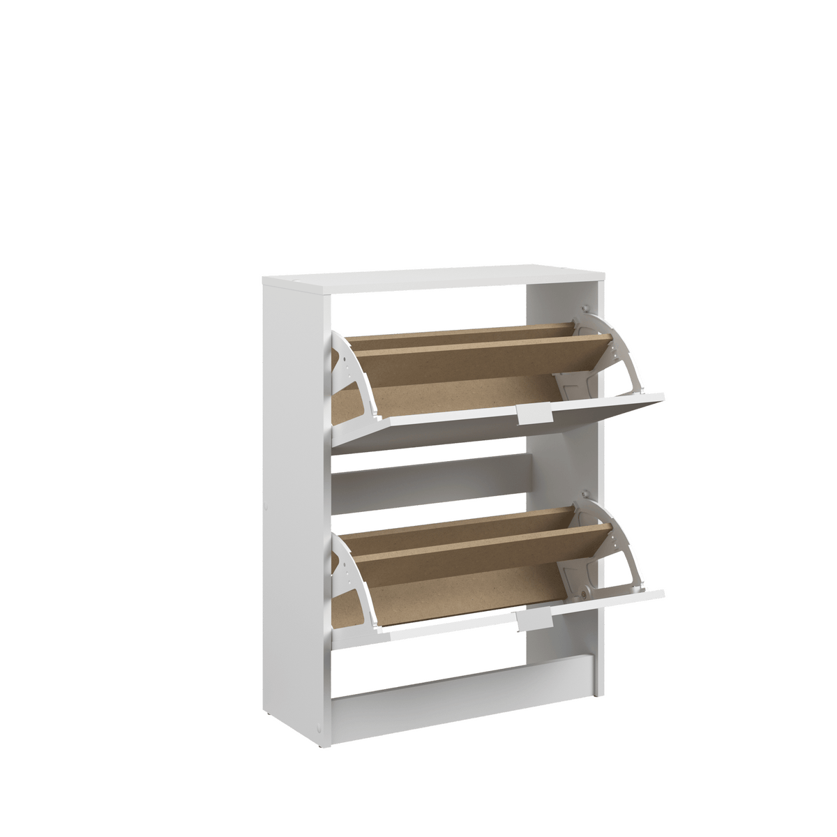 Scarpiera doppia 2 ribalte 12 paia bianco p60x25xh81 cm
