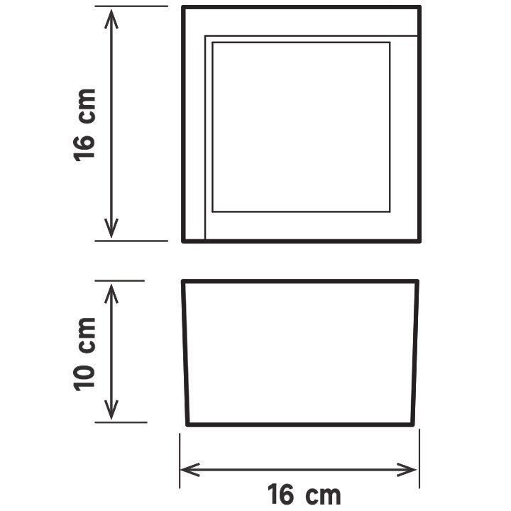 Square outdoor LED wall light, 1000 lm, natural light, IP65