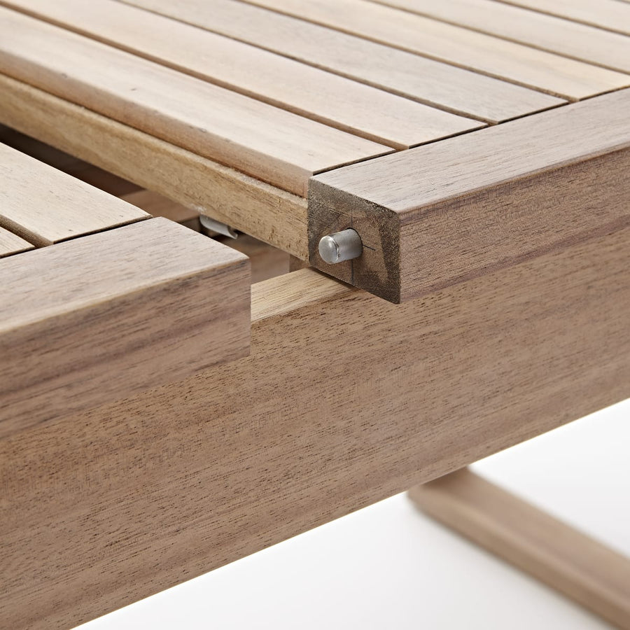 Bricocenter SOLARIS NATERIAL - Extendable Table - 6-8 seats rectangular - wood acacia 90x180-240xh75