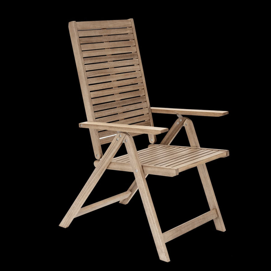 Bricocenter BRICOCENTER - SOLARIS NATERIAL - Foldable armchair with Armrests - Acacia wood - 59x75xh109.5