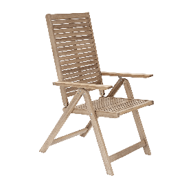 BRICOCENTER - SOLARIS NATERIAL - Foldable armchair with Armrests - Acacia wood - 59x75xh109.5