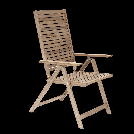 BRICOCENTER - SOLARIS NATERIAL - Foldable armchair with Armrests - Acacia wood - 59x75xh109.5