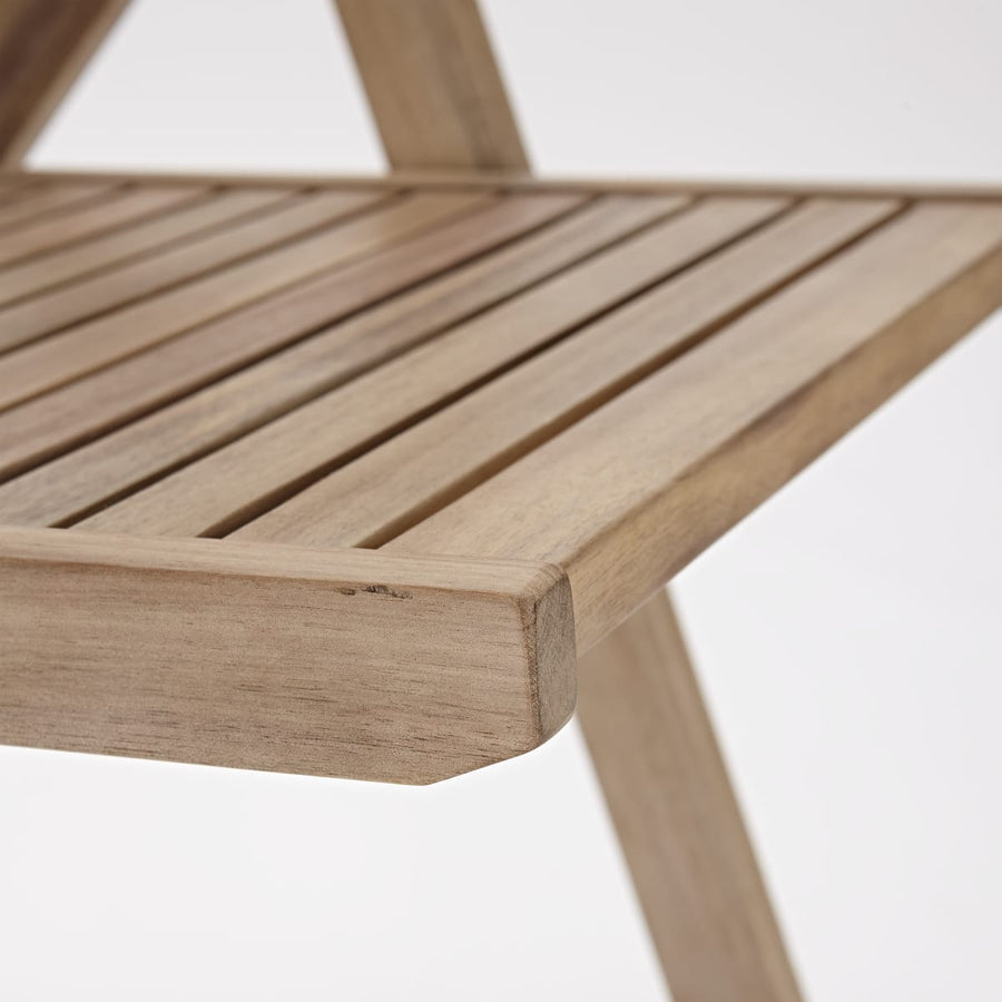 Bricocenter BRICOCENTER - SOLARIS NATERIAL - Foldable armchair with Armrests - Acacia wood - 59x75xh109.5