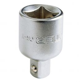 DEXTER SOCKET ADAPTER 3/8 TO 1/2 INCH, LENGTH 35 MM IN CHROME VANADIUM