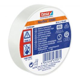 WHITE INSULATING TAPE TESA 19MMX20MT