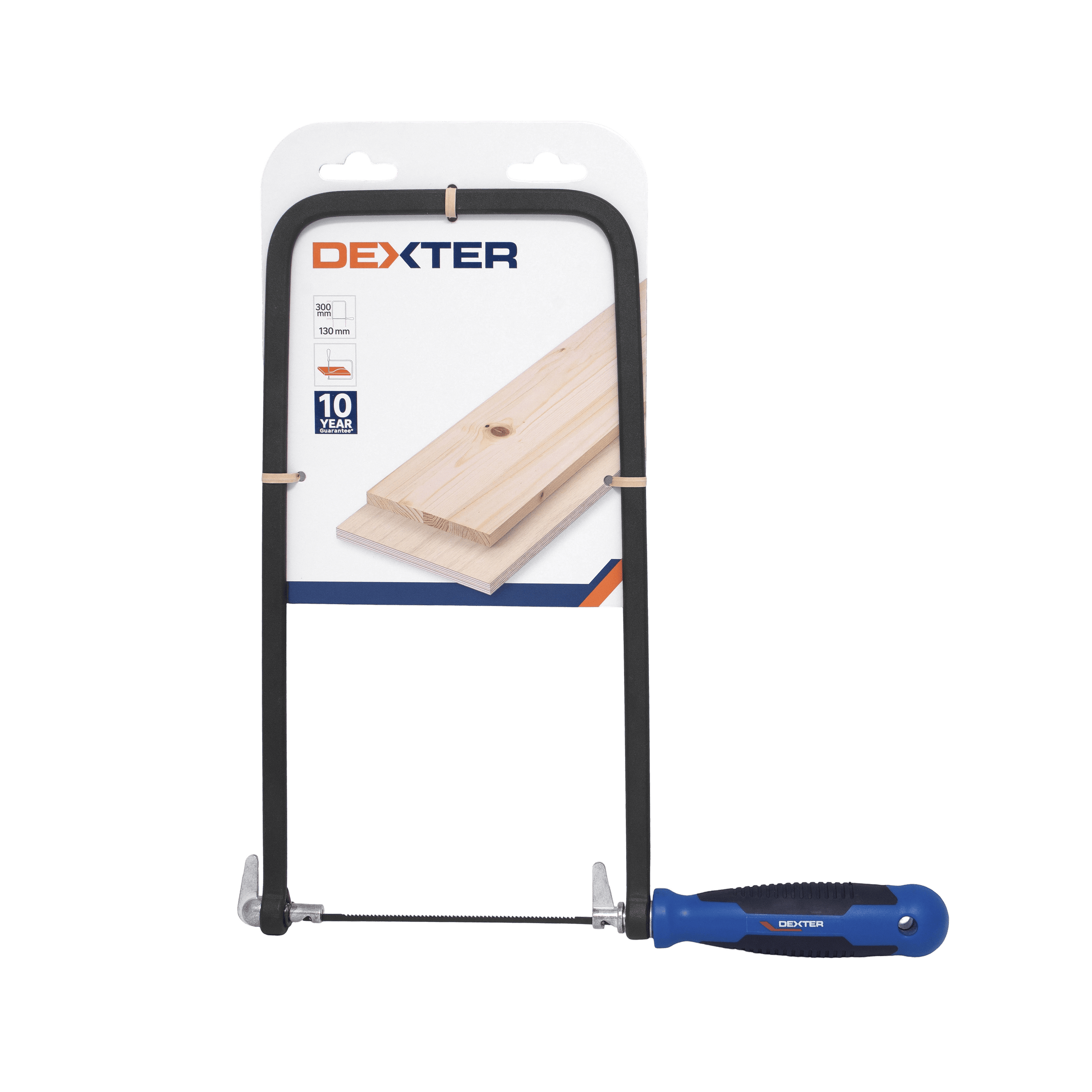 Dexter fretsaw frame, 130 mm, height 300 mm, for 14 tpi wood
