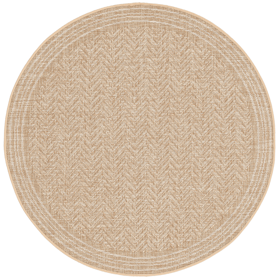 Awa beige outdoor rug, 120cm diameter