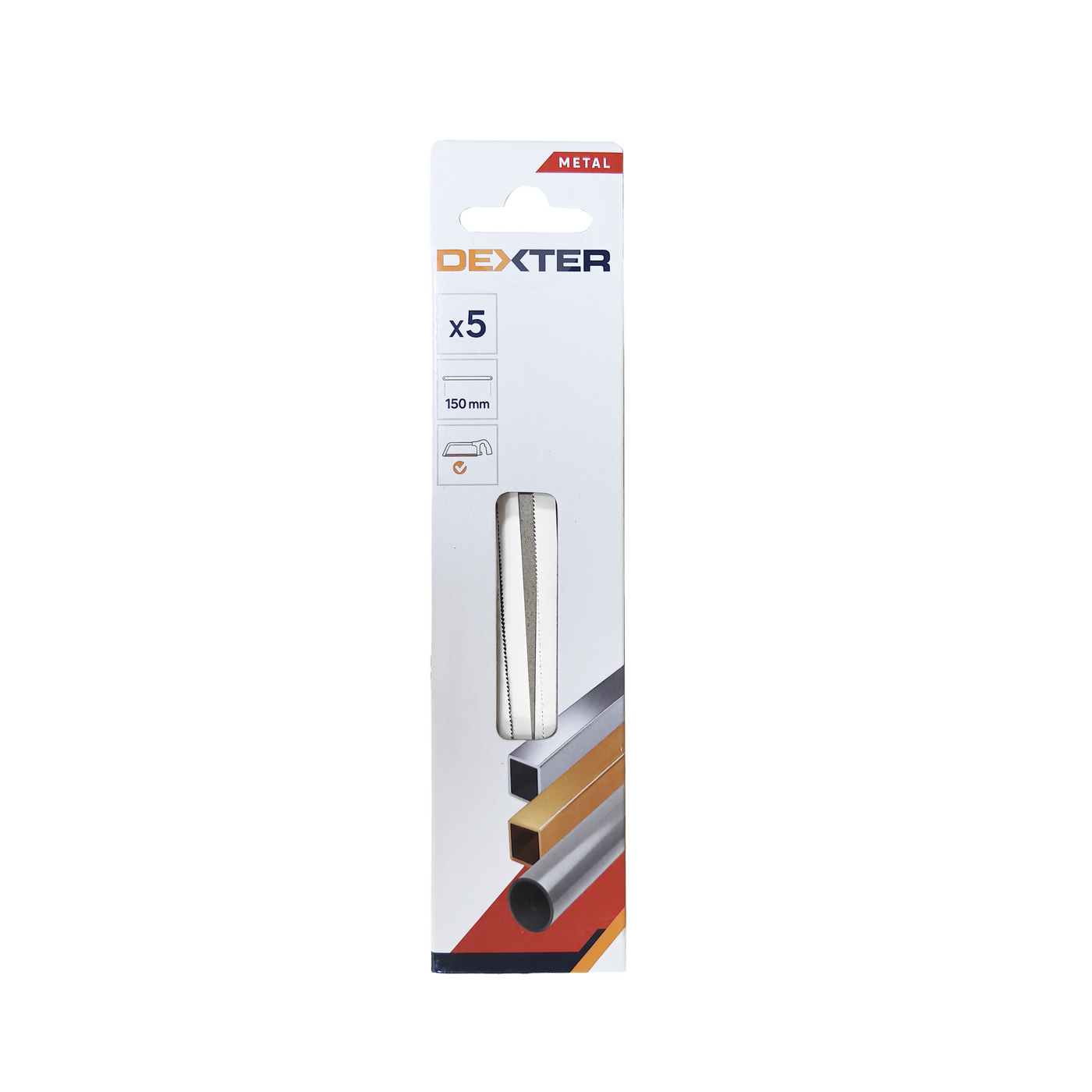 5 Dexter 150mm replacement blades for a 24 tpi metal-cutting jigsaw