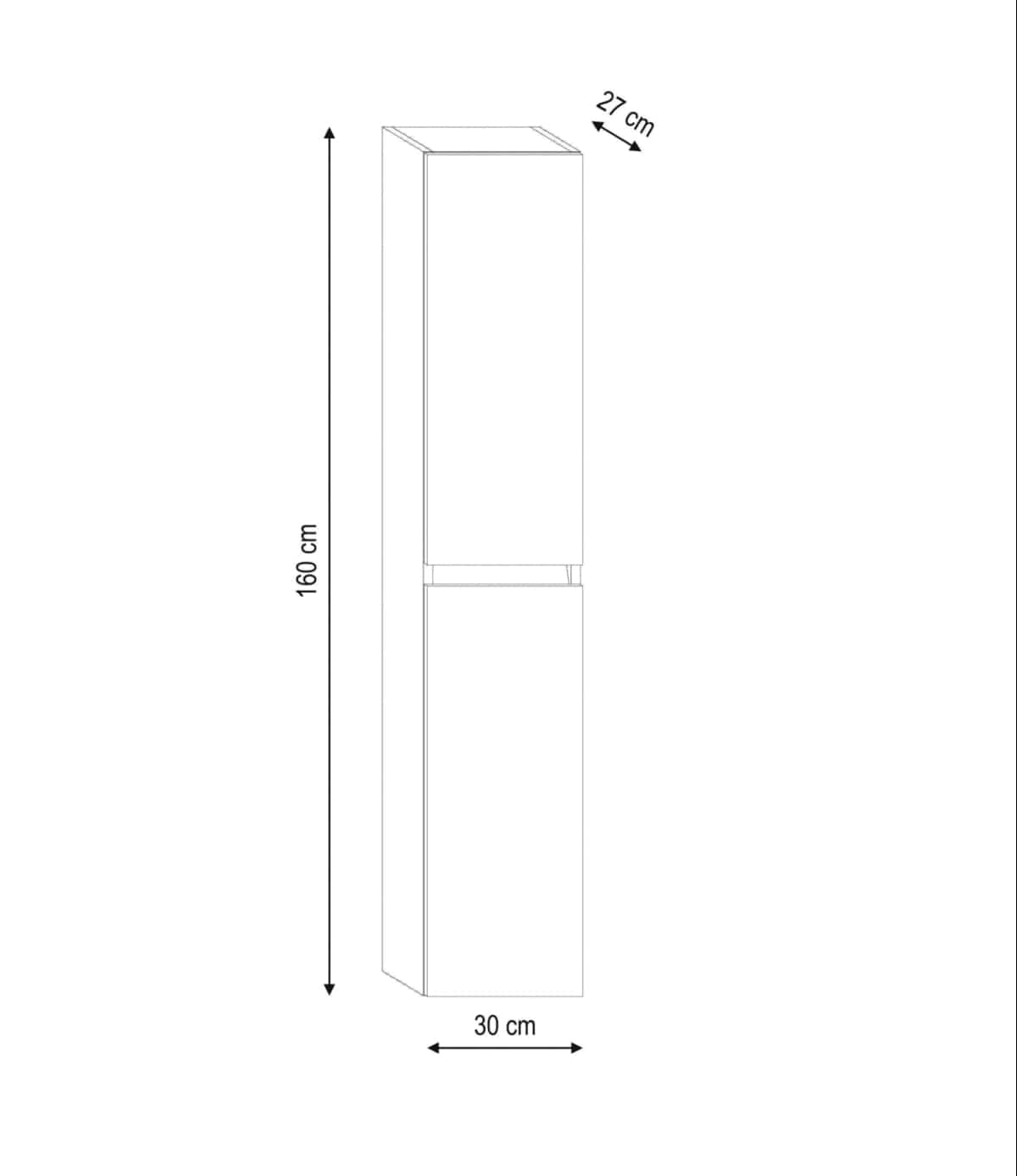 Bricocenter COLONNA KORA 2 ANTE FRASSINO OLMO ROUSSEAU L 30 P 27 H 160 CM