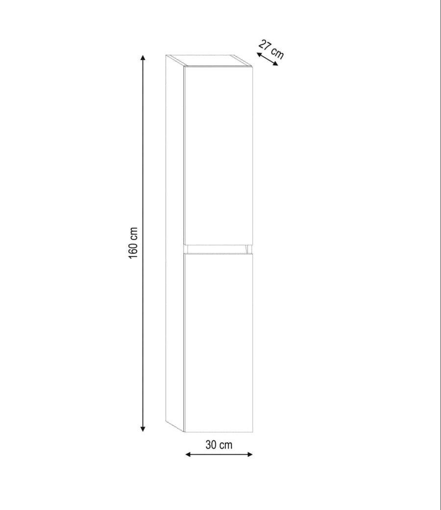 Bricocenter COLONNA KORA 2 ANTE FRASSINO OLMO ROUSSEAU L 30 P 27 H 160 CM