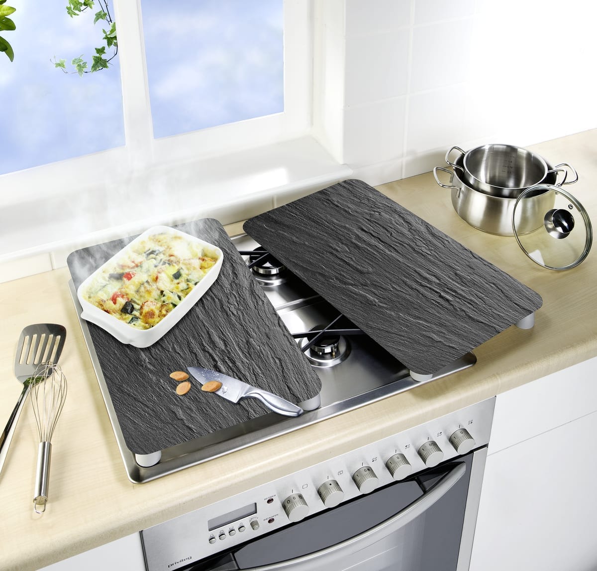 Bricocenter 2 UNIVERSAL SLATE GLASS COVER PLATES