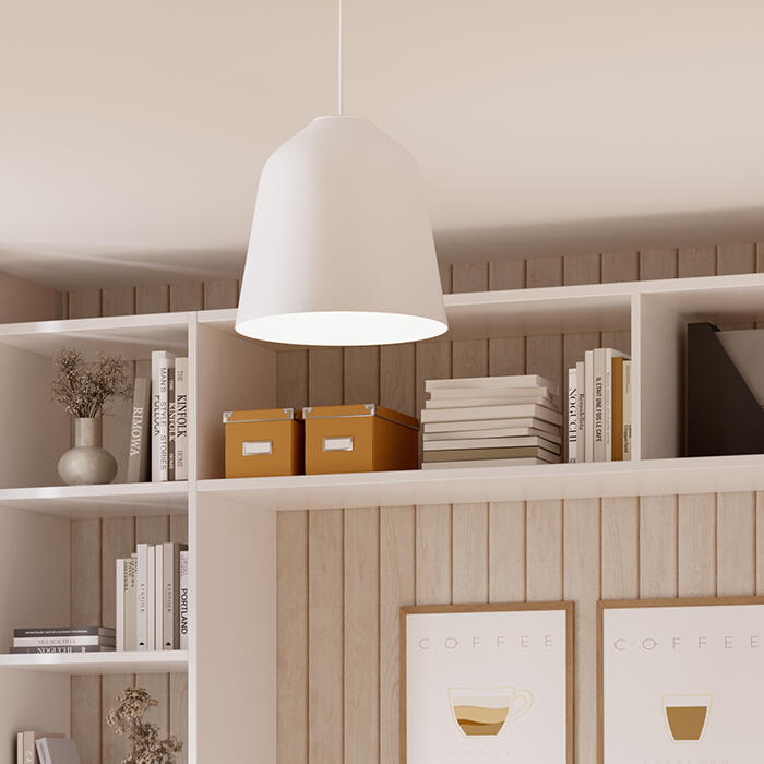 Lampadario bizen plastica bianco d27 e27=60w