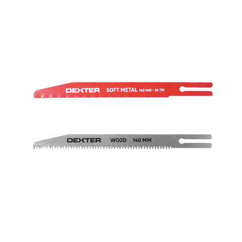 2 Dexter 140 mm replacement blades for a utility knife for wood, metal and plastic