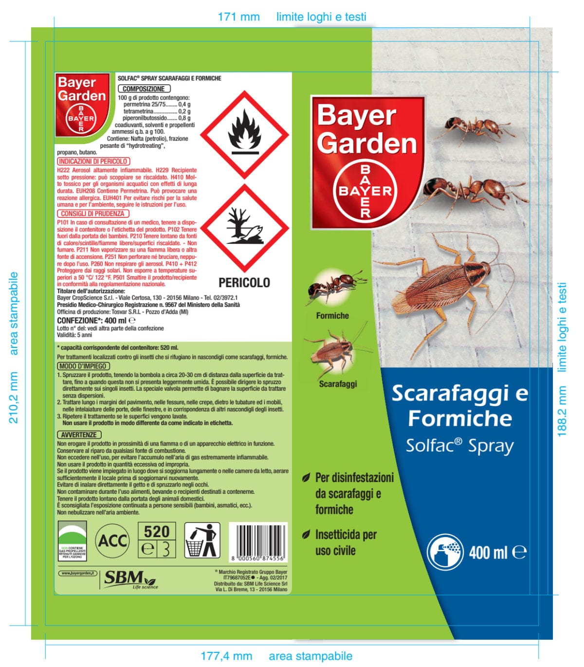 Bricocenter COCKROACH AND ANT SPRAY FASTION SPRAY 400 ML EN