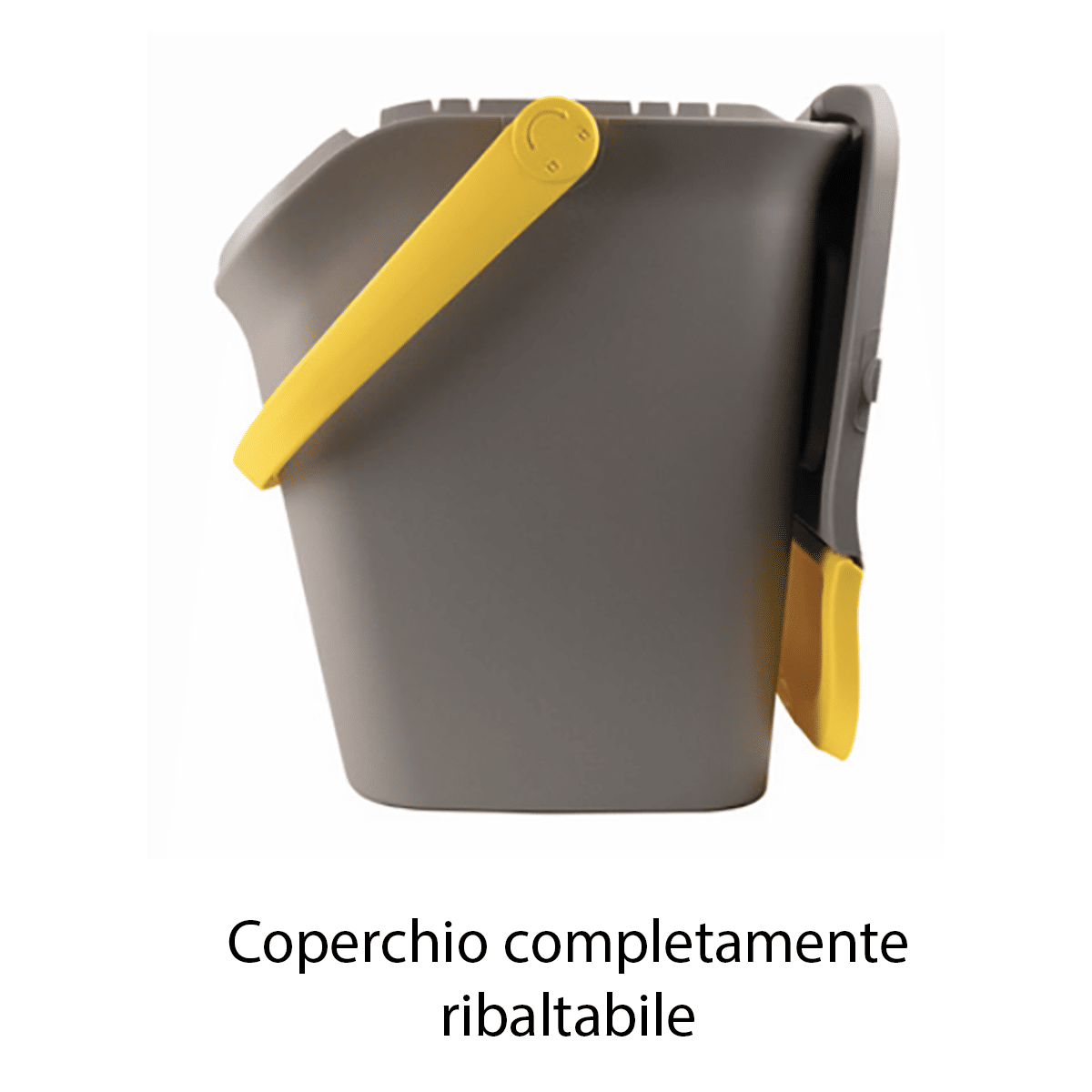 SET 3 VERTICAL DUSTBINS 28 LT ECO WAY ASSORTED COLORS