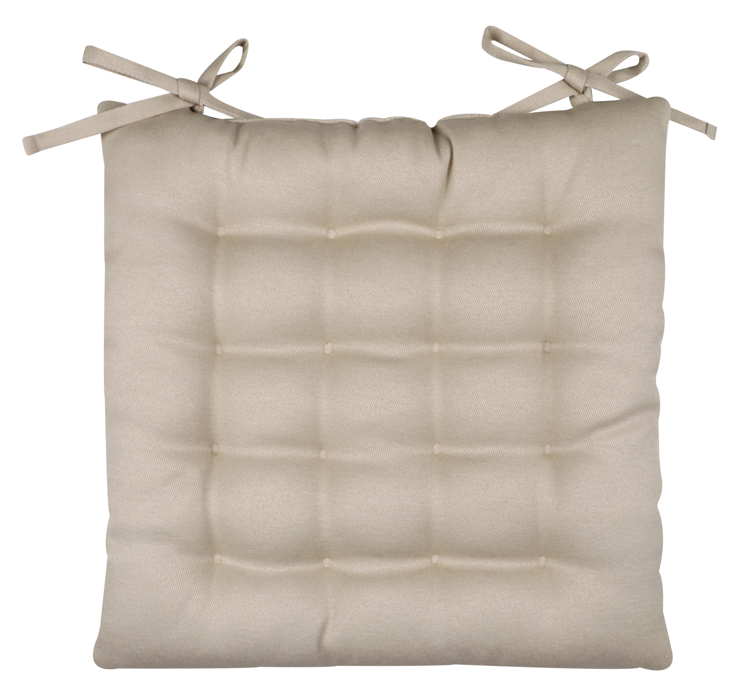 Lunor chair pad, beige, 40x40x5 cm