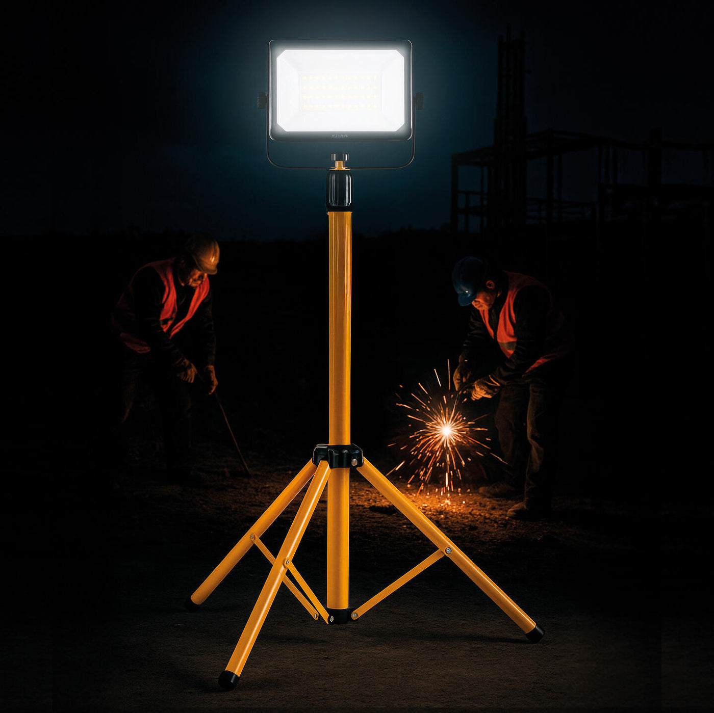 1x50W LED tripod spotlight, 5500 lm