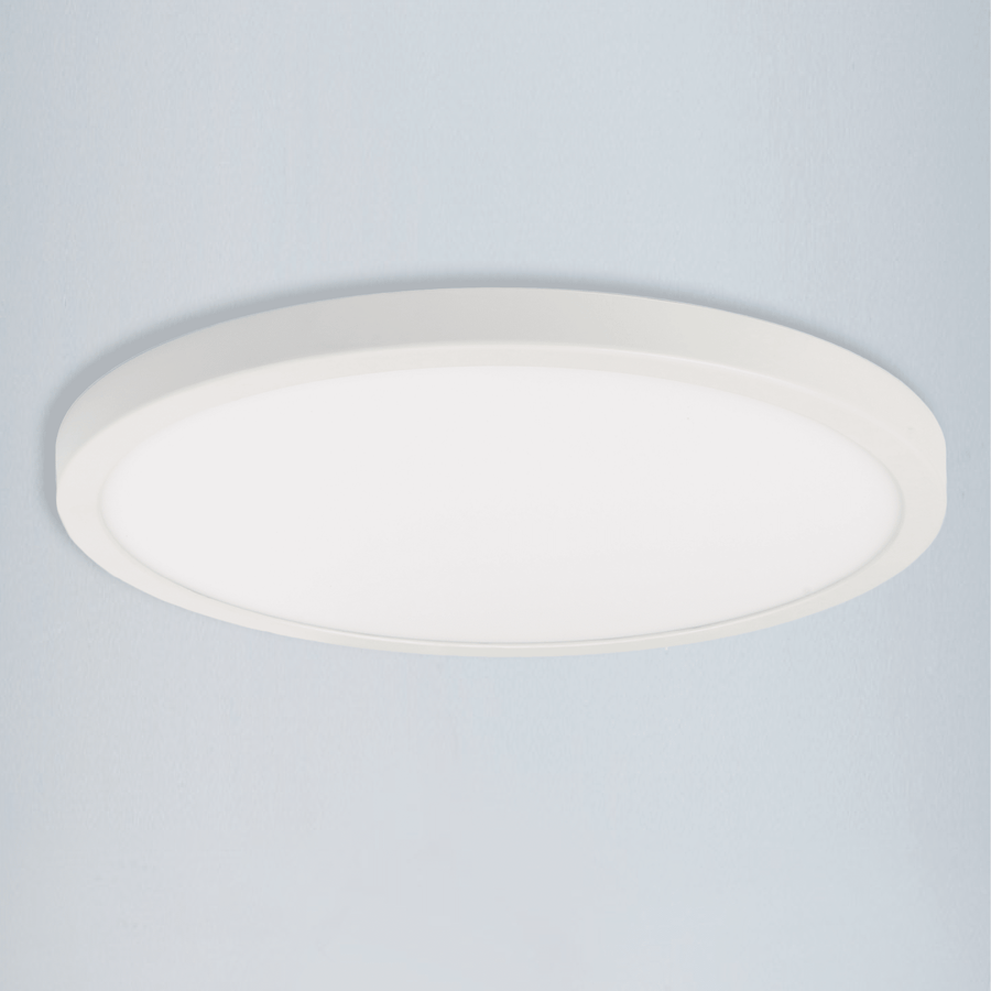 Sanoa white aluminium ceiling light, 40 x 2 cm, 28 W LED, dimmable colour temperature, IP44