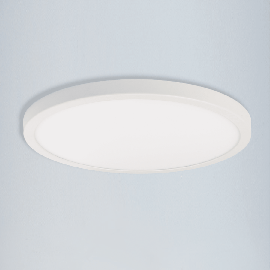 Sanoa white aluminium ceiling light, 30 x 2 cm, 28 W LED, dimmable colour temperature, IP44